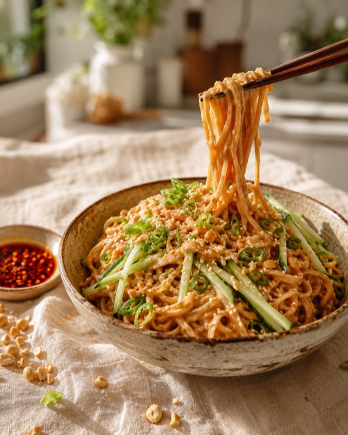 Peanut noodles